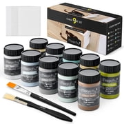 Magicfly 15 Pcs Chalk Acrylic Craft Paint Set, 60ml/2 oz 9 Colors Ultra Matte Finish Acrylic Craft Paint Set for Home Decor,8 fl oz