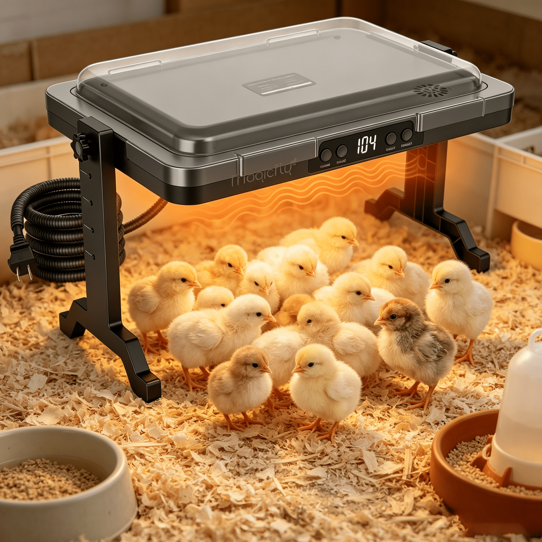 Magicfly, Chicken Coop Heater, 200W with Thermostat and Timer
