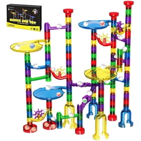 Magicfly Marble Run Set, 127 Pcs Marble Race Track for Kids with Glass Marbles Upgrade Marble Works Set