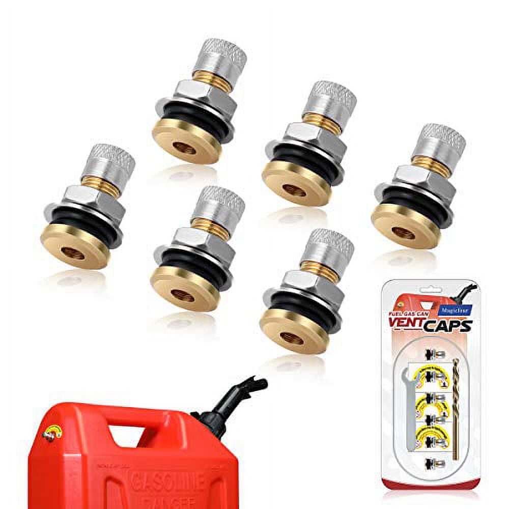 Magicfour Fuel Gas Can Vent Caps, 6 Pack Fuel Gas Tank Vent Caps Gas Can  Replacement Vent Plug Gas Jug Vent Caps for Gas Fuel Water Can Jug to Allow  Faster Flowing (Without Lanyard-Attached Cap) 