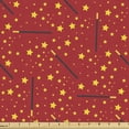 thumbnail image 1 of Ambesonne Magician Fabric by the Yard Upholstery, Irregular Stars and Wands, 1 Yard, Vermilion Dark Taupe, 1 of 4