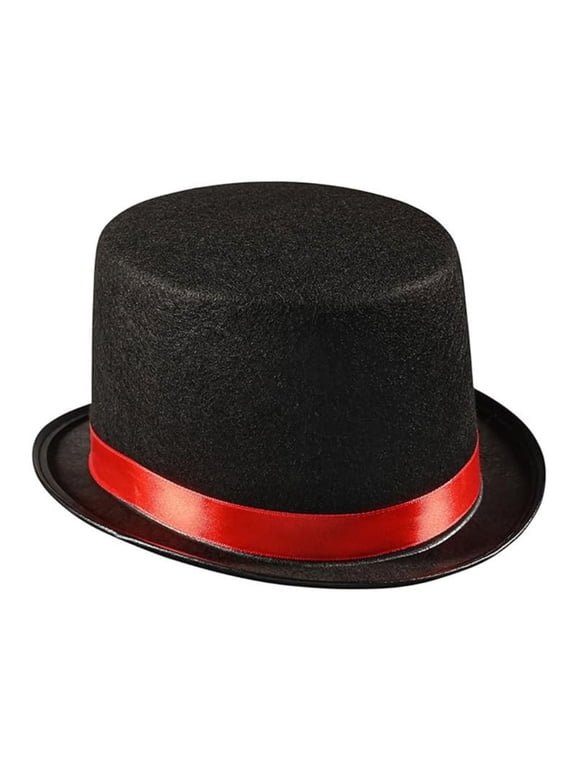 Magician Hat Black Fedoras Top Hat for Travel Short Brimmed Hat Western Top Hat for Boy Man Adults Top Hat