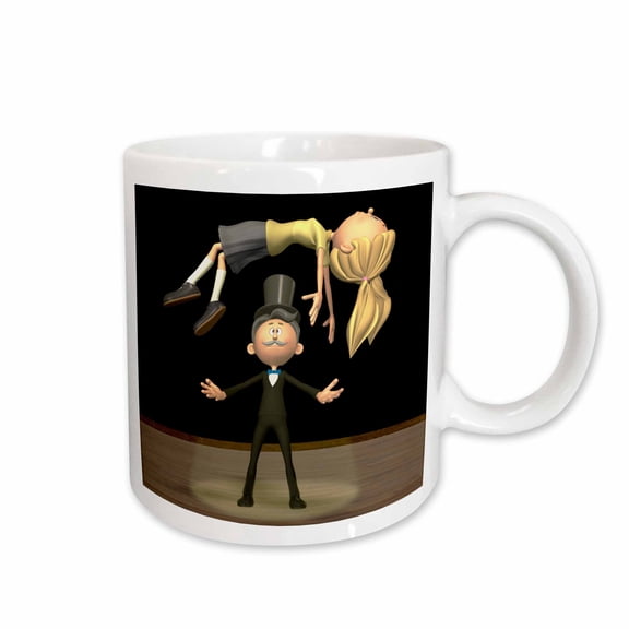 3drose, Magician Levitating a Woman in the Air, 11oz Mug