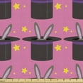 thumbnail image 1 of Ambesonne Magician Fabric by the Yard Upholstery, Bunny Ears in Hats, 2 Yards, Pink and Multicolor, 1 of 4