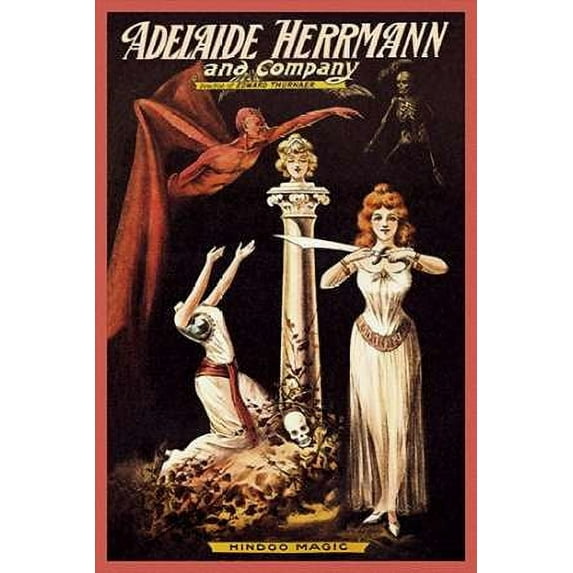 Magicians: Adelaide Herrmann and Company: Hindoo Magic Poster Print by C. Alexander (12 x 18)