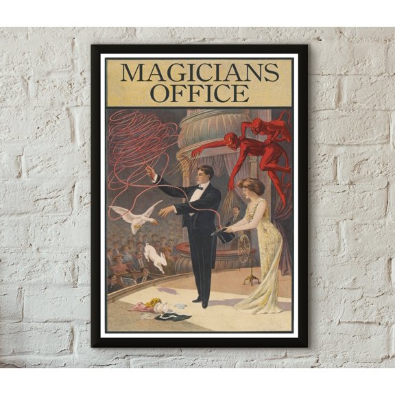 Magicians Office Poster, Magician Magic Print