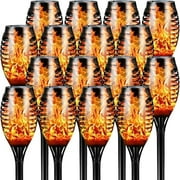 Magicorange 16 Pack Solar Torch Lights with Flickering Flame, IP65 Waterpoof Outdoor LED Lights Auto on/off for Garden Patio Yard Pathway Walkway Landscape