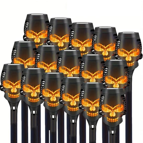 Magicorange 16 Pack Solar Torch Lights, Flickering Flame Solar Lights for Garden Patio Yard Pathway Walkway Landscape