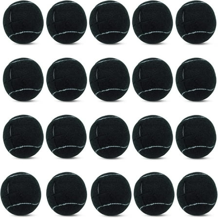 Magicorange 20 PCS Precut Walker Tennis Balls for Furniture Legs and Floor Protection (Black)