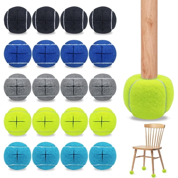 Magicorange 30 Pcs Precut Walker Tennis Balls for Furniture Legs and Floor Protection (Multicolor)