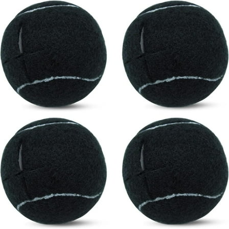 Magicorange 4 PCS Precut Walker Tennis Balls for Furniture Legs and Floor Protection, Heavy Duty Long Lasting Felt Pad Glide Coverings (Black)
