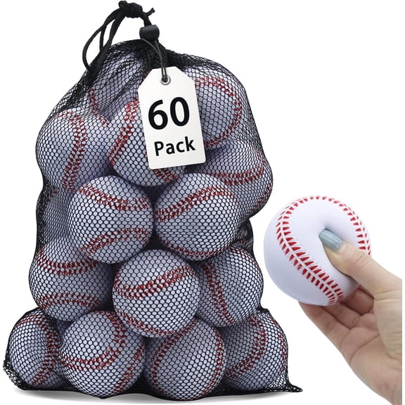 Magicorange Foam Baseballs, 20-Pack Practice Training Balls, Unmarked Softball, Suitable for Throwing, Hitting, Catching, Batting, and Pitching Exercises (Colorful): Sports & Outdoors