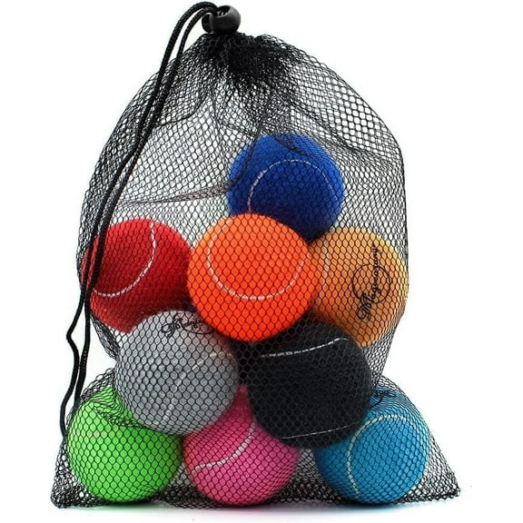 Magicorange Tennis Balls, 12 Pack Tennis Balls for Dogs, Pet Dog Playing Balls, Come with Mesh Bag for Easy Transport, Colorful Easy Catching Pet Dog Balls (12 Mix, 2.58 inch)