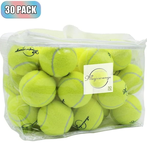 Magicorange Tennis Balls 30 Pack, 2.58 Inch Advanced Training Practice Balls for Beginner, Pet Dog Playing Balls (Yellow)
