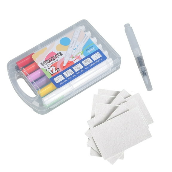 Magics Puff Paint Puff Drawing Texture Painting Kits with Watercolor Pen