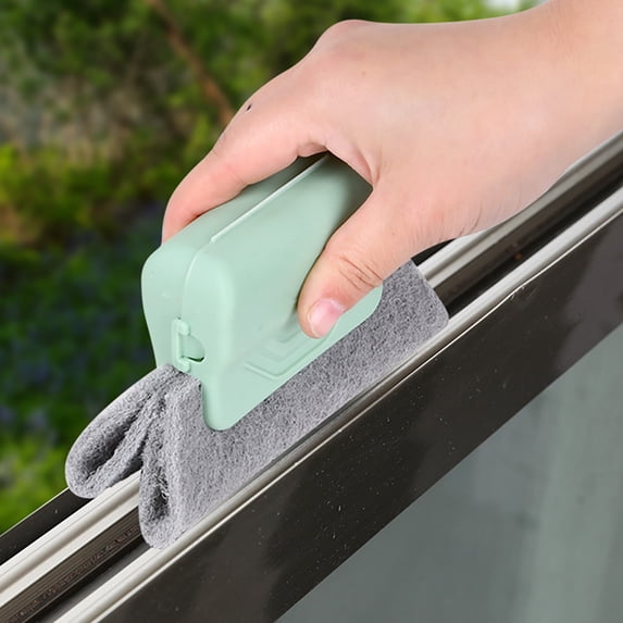 Magics Window Cleanings Brushs,5.3.x3.3Inch Handheld Cleanings Scrubbers Set,Multi-Purpose Groove Cleaners Tools,Durables and Practical,Easys to Clean,for Window lides Gaps Tile