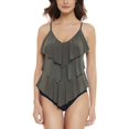 thumbnail image 1 of Magicsuit Women's Rita Tiered Slimming Tankini Top Swimsuit Green Size 10, 1 of 3