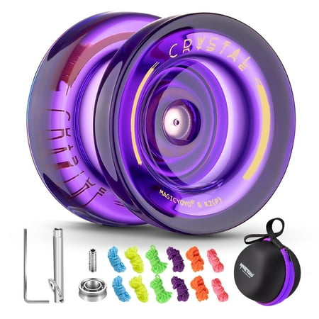Magicyoyo Professional Responsive Yoyo K2 Crystal Purple, Dual Purpose Plastic Yo-Yo for Beginners