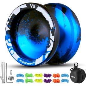 Magicyoyo Professional Responsive Yoyo V3 Black Blue, Solid Aluminum Yo-Yo for Beginner and Advanced