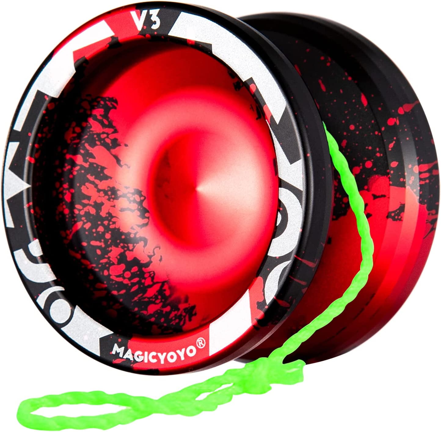 Magicyoyo Professional Responsive Yoyo V3 Black Red, Solid Aluminum Yo