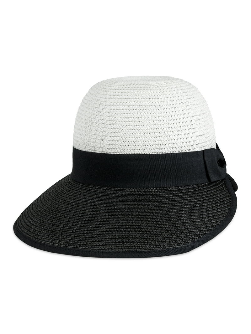 ?HP?NWOT Black & Tan Paper Straw Garden Fedora Hat by Magid Men main image 4