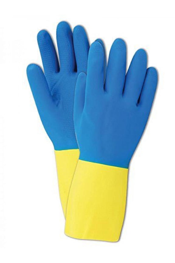 Soft Scrub Neoprene Coated, Reusable Latex Household Glove Large