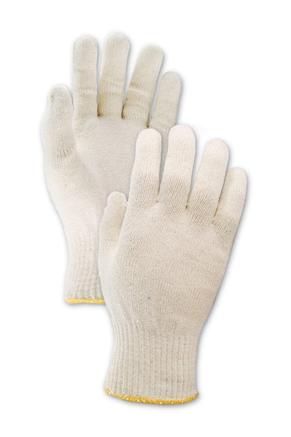 TouchMaster 13671KWRB Heavyweight Knit Lisle Gloves, 12 Pair