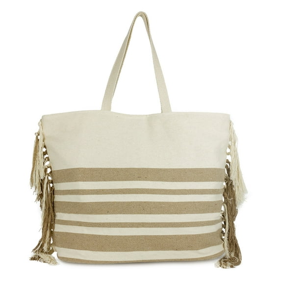 Magid Women's Beach Tote with Side Fringes