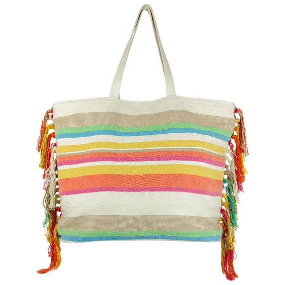 Magid Women's Beach Tote with Side Fringes