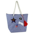 thumbnail image 1 of Magid Women's Cotton Beach Tote with Sequin Patches, 1 of 1