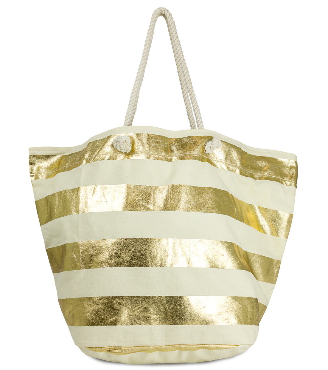 Hermes Gold Multicolor Striped Canvas Garden Party MM Tote Bag - Yoogi's  Closet