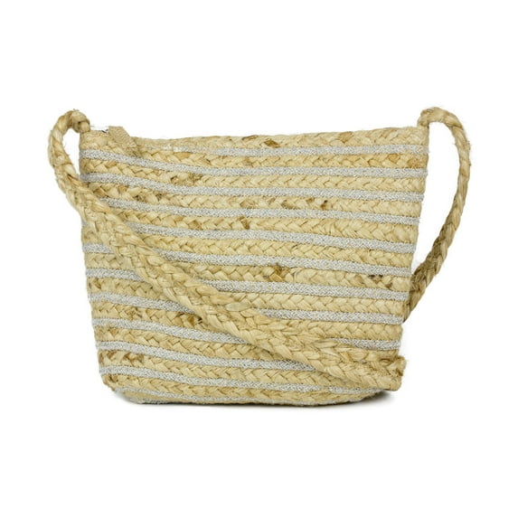 Magid Women's Striped Jute Crossbody Bag Purse