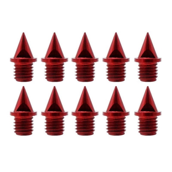 Magideal Outdoor Carbon Steel Track Spikes Replacement, Red 10pcs