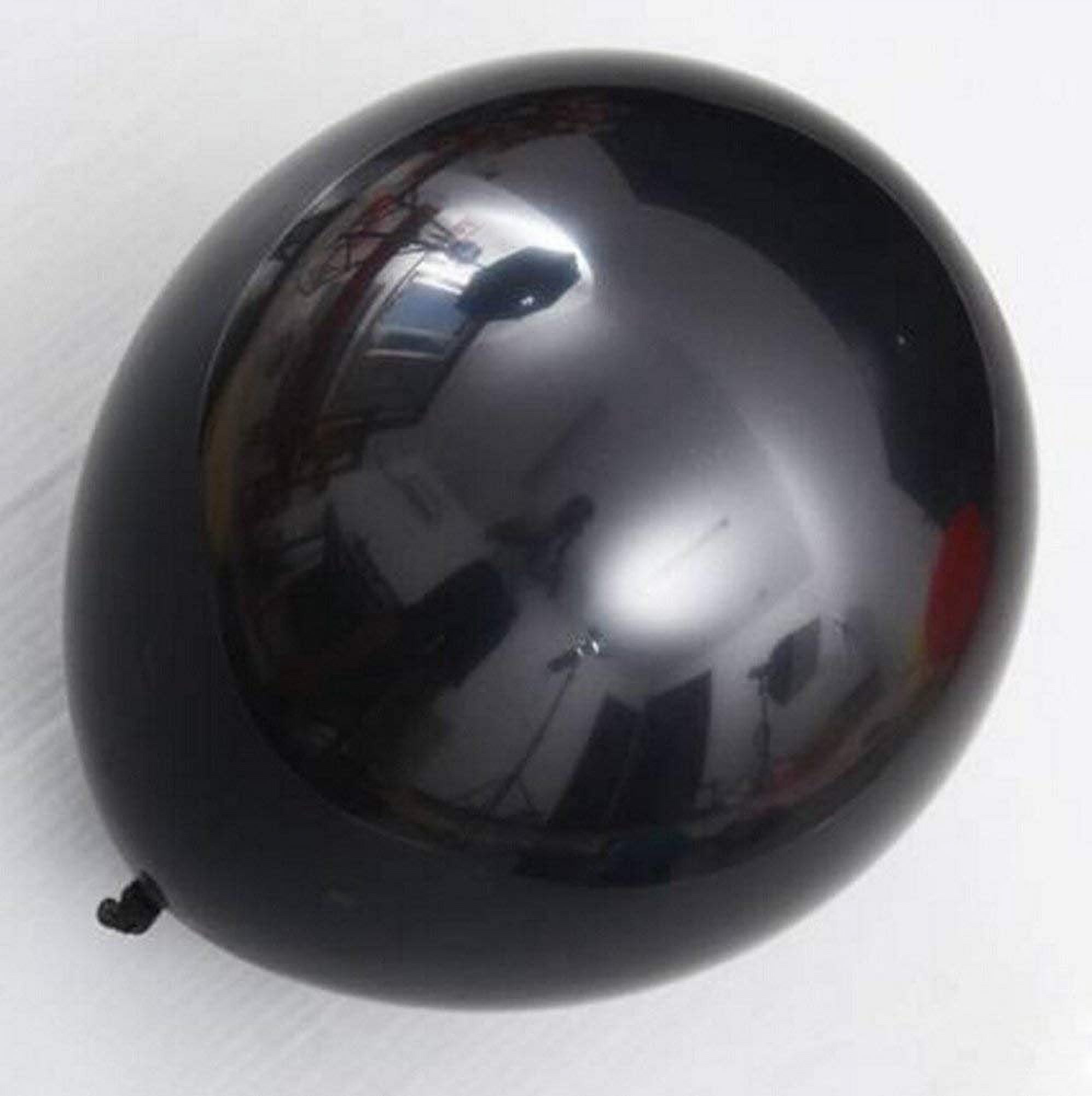 Magik 10" Black Birthday Pearl Latex Thickening Balloons, 100 Count