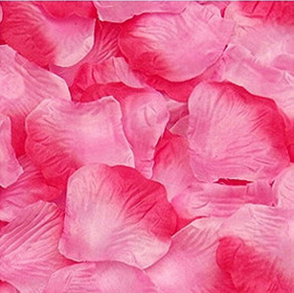Super Z Outlet Silk Fabric Flower Mini Rose Petals for Weddings (1000 Pieces) (Pink)