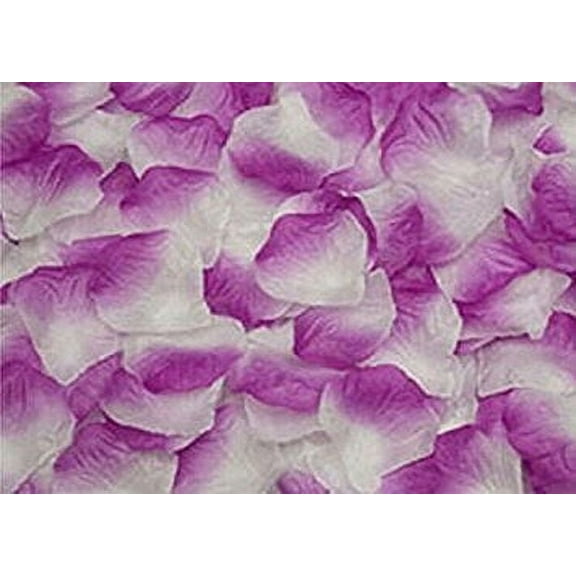 Magik 1000~5000 pieces Silk Flower Rose Petals Wedding Party Pasty Tabel Decorations, Various Choices (1000, Purple & White)