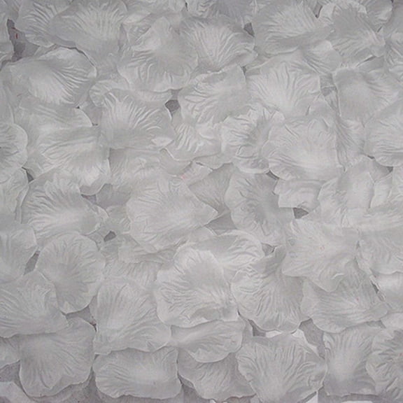 Magik 1000~5000 pieces Silk Flower Rose Petals Wedding Party Pasty Table Decorations, Various Choices (1000, White)
