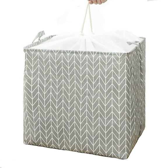 Magik 100L Rectangular Laundry Basket Handle Drawstring Storage Bin Boxes Organizer