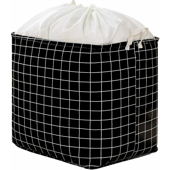 Magik 100L Rectangular Laundry Basket Handle Drawstring Storage Bin Boxes Organizer