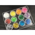 thumbnail image 1 of Magik 12 Pack Nail Art Glitter Powder Pieces UV Gel Acrylic Sequins Decoration Tips (#10 Assorted Sequins Set), 1 of 1