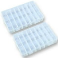 thumbnail image 1 of Magik 2 Pack Plastic Storage Case Box Jewelry Earring DIY Making Tool Containers 24 Grids Removable Dividers (24 Compartments) (2 Pack, White), 1 of 7