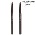 thumbnail image 1 of Magik 2 Pack Waterproof Eyebrow Pencil Retractable Slant Tip & Brush Double-ends Natural Hair-like Look (#2 Light Coffee), 1 of 9