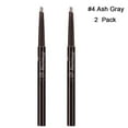 thumbnail image 1 of Magik 2 Pack Waterproof Eyebrow Pencil Retractable Slant Tip & Brush Double-ends Natural Hair-like Look (#4 Ash Gray), 1 of 9
