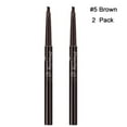 thumbnail image 1 of Magik 2 Pack Waterproof Eyebrow Pencil Retractable Slant Tip & Brush Double-ends Natural Hair-like Look (#5 Brown), 1 of 9