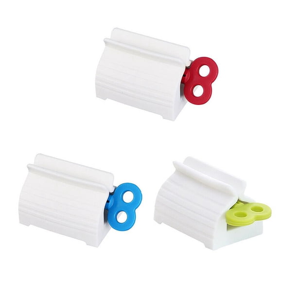 Magik 3 Pack Rolling Tube Toothpaste Squeezer Easy Dispenser Seat Holder Stand