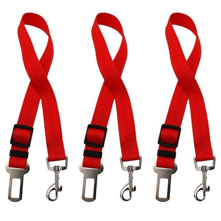 Magik 3 PCS Adjustable Pet Dog Cat Car Seat Belt Safety Leads Vehicle Seatbelt Harness