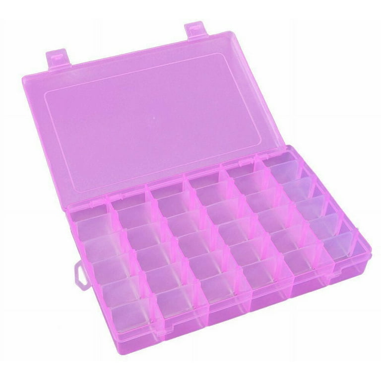 Plastic Large Bead Organizer Box with Adjustable Dividers 36 Grids