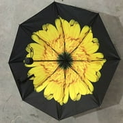 Magik 50+ Anti-UV Sun Rain Protection Windproof Flower Parasols 3 Folding Umbrella