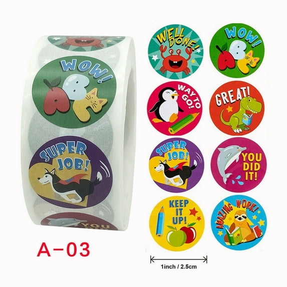 Magik 500 Thank You Reward Award Stickers Labels Kids Bag Gifts Envelope Seals