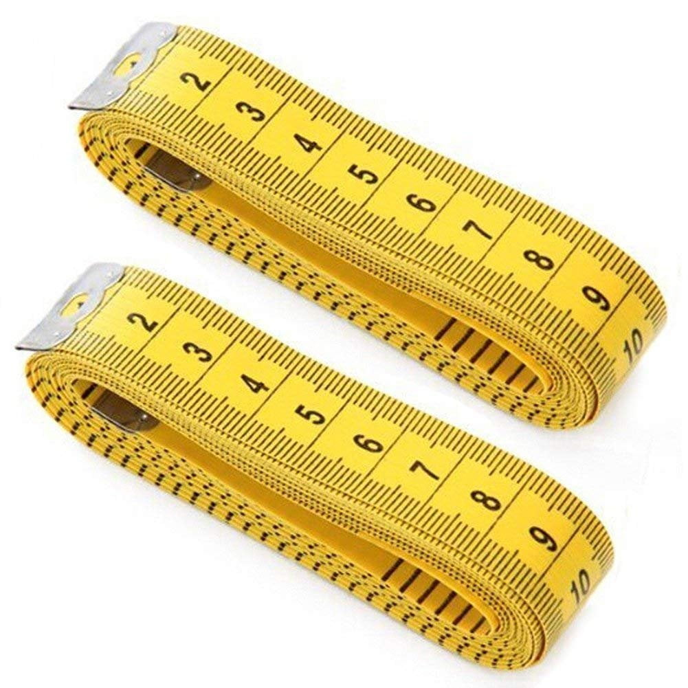 3 PACK ToolTreaux 60 Inch Tailors Measuring Tape Sewing Supplies, Assorted  Colors 
